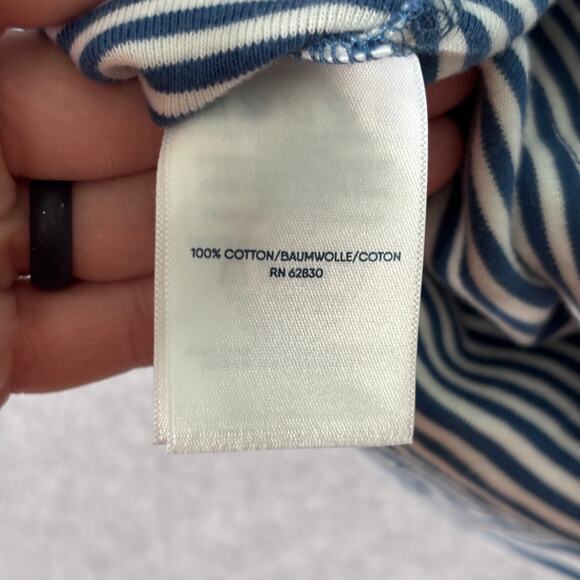 Lands End Shirt Medium Navy Cotton Everyday Nautical‎ Base Layer Under Sailor - Picture 8 of 9